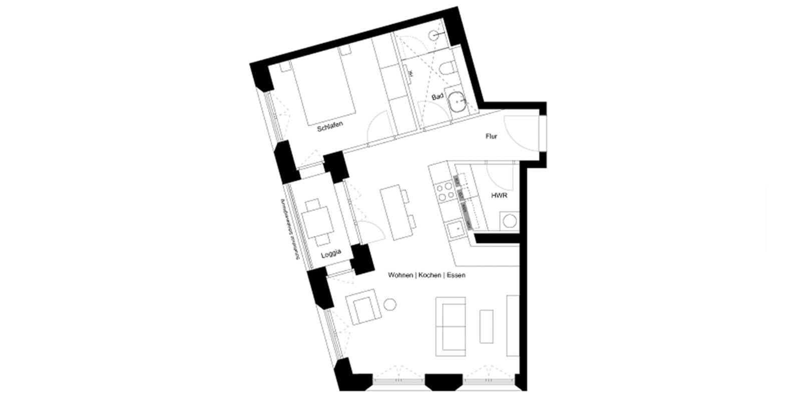 Новая квартира в Мюнхене, 61 м², новостройка